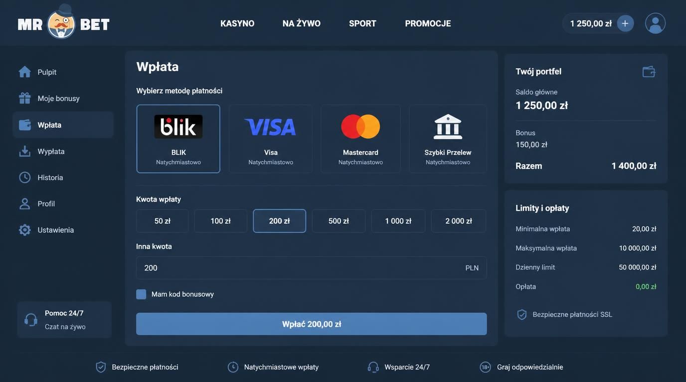 Metody płatności – BLIK, karta, szybki przelew